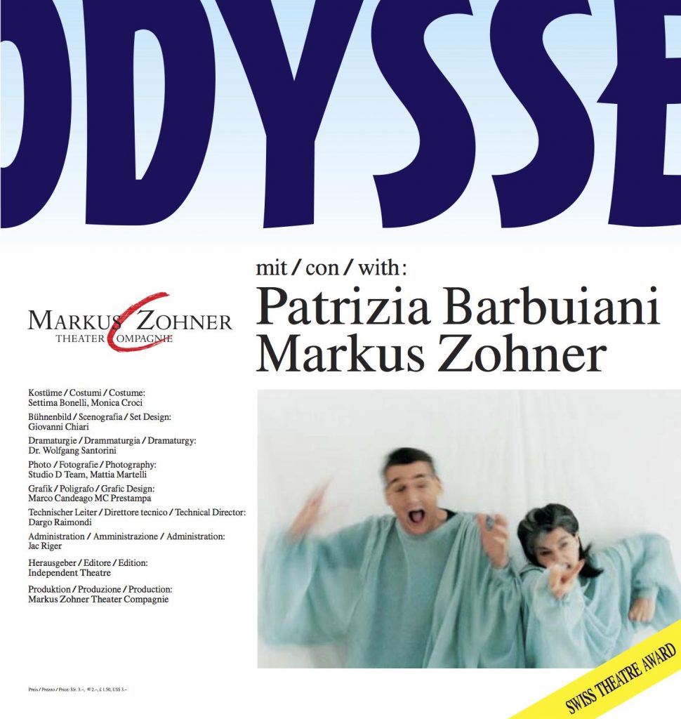 ODISSEA, Patrizia Barbuiani, Markus Zohner, Markus Zohner Arts Company